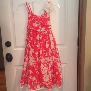 Coral Floral Dress